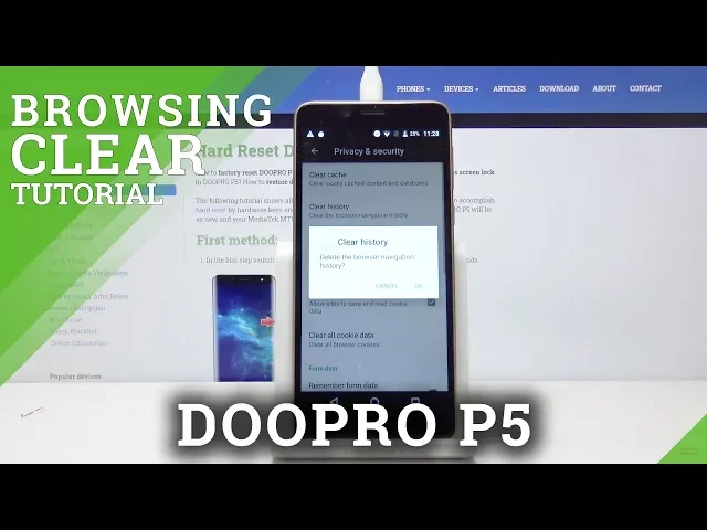 Video thumbnail for How to Clear Browser in DOOPRO P5 – Clear Browsing History