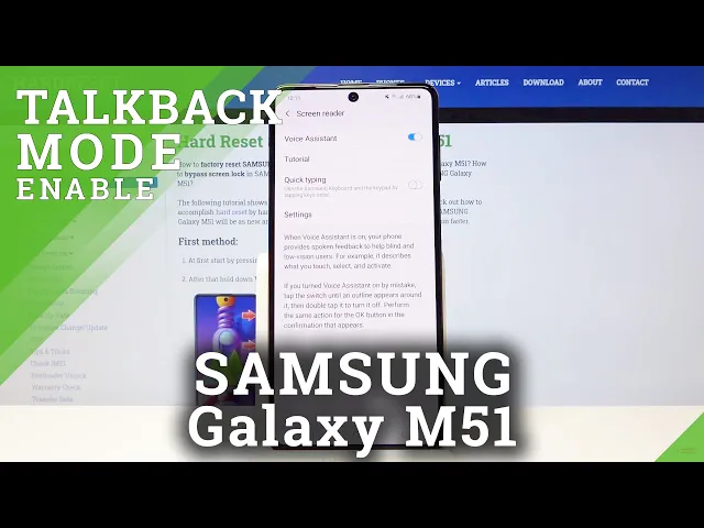 Video thumbnail for How to Enable TalkBack in SAMSUNG Galaxy M51 – Screen Reader Feature