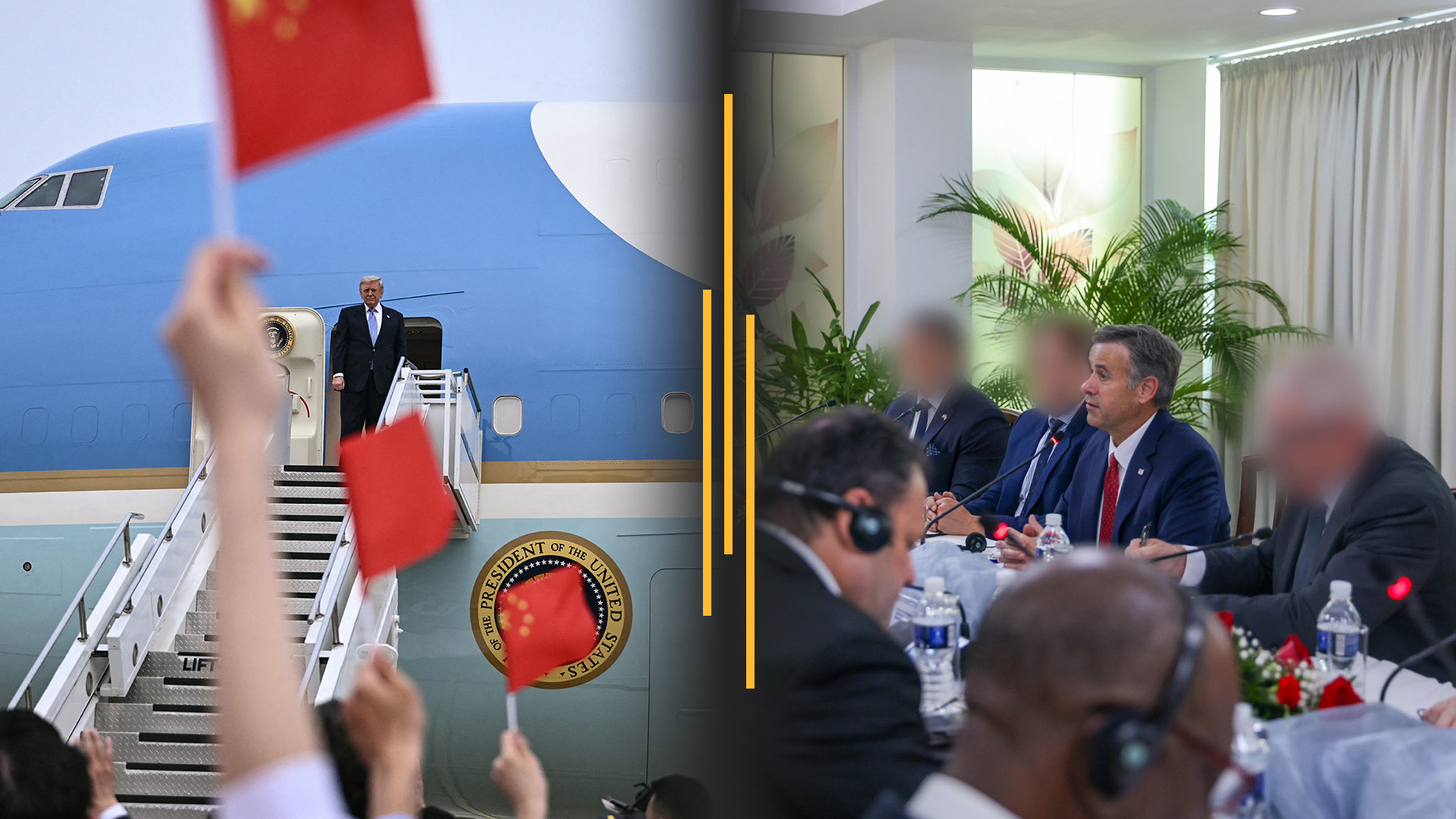 Video thumbnail for Trump leaves China claiming major deals; CIA director quietly visits Cuba