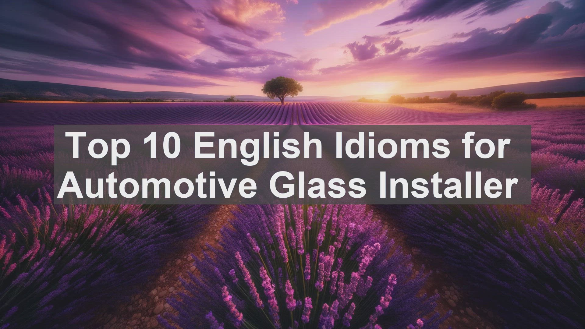 'Video thumbnail for Top 10 English Idioms for Automotive Glass Installer'
