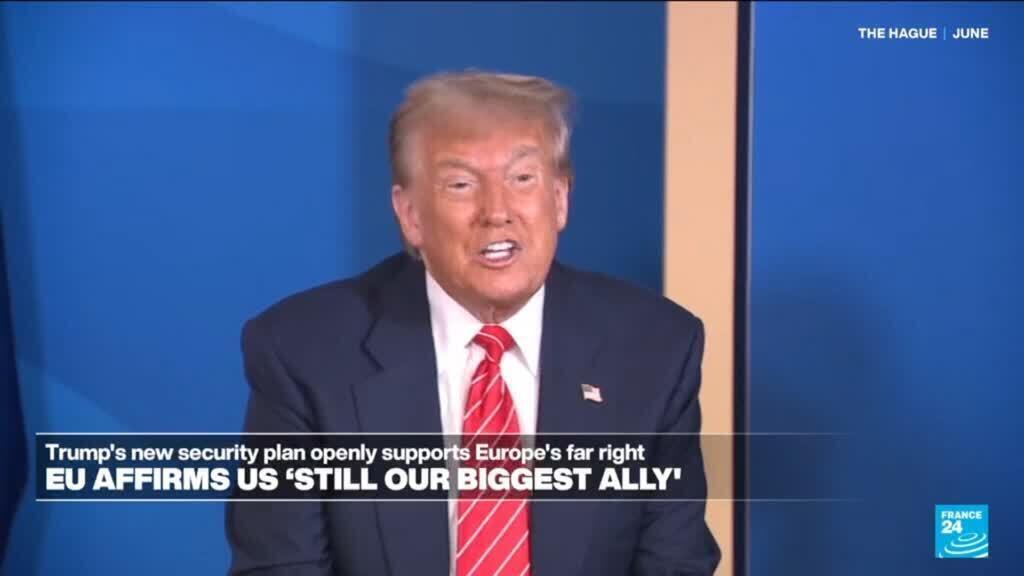 Video thumbnail for Donald Trump's new security plan openly supports Europe's far right