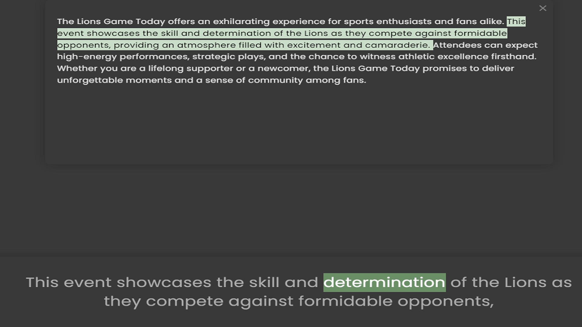 Video thumbnail for The Lions Game Today offers an exhilarating experience for sports enthusiasts and fans alike. This event showcases the skill and determination of the Lions as they compete against formidable opponents, providing an atmosphere filled with