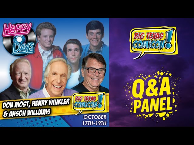 Video thumbnail for Happy Days Cast Reunites on The Big Texas Comic Con Stage with Henry Winkler