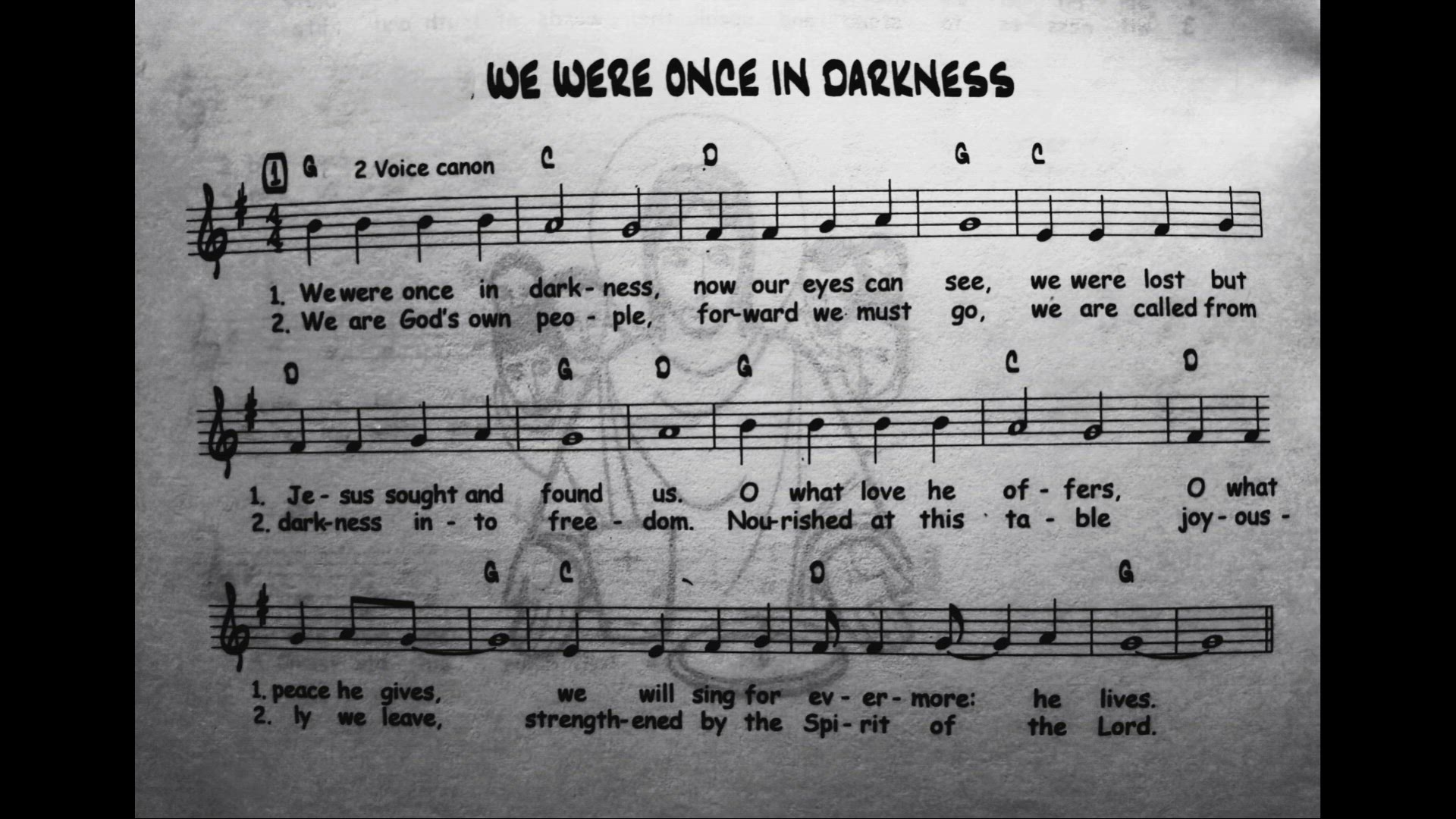 'Video thumbnail for We Were Once In Darkness - Catholic Mass Song Sheet Music'