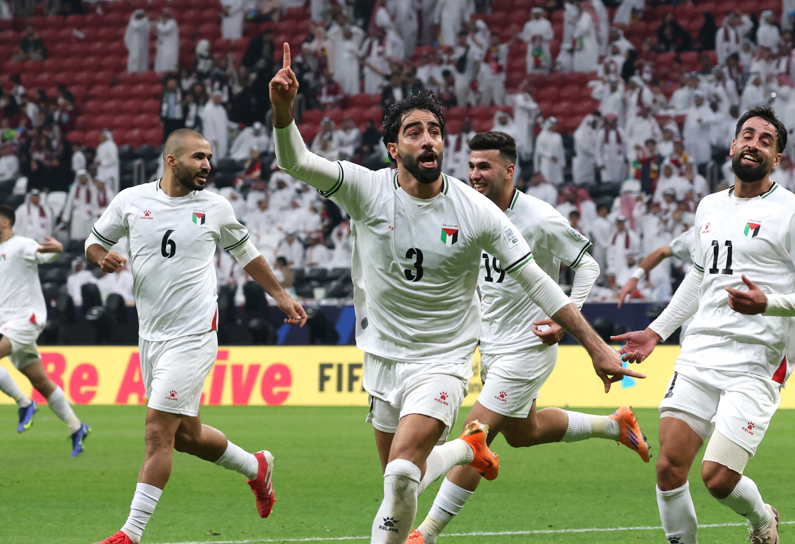 Video thumbnail for Palestine wins first match over Qatar at FIFA Arab Cup