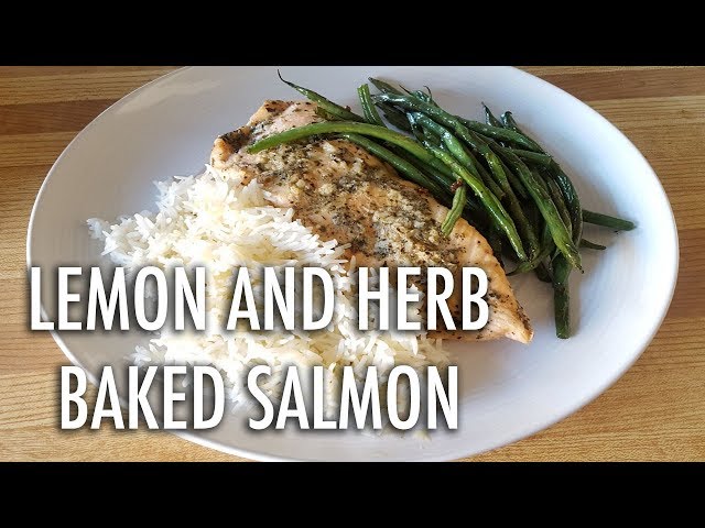 Video thumbnail for Oven Baked Salmon with Lemon and Herbs | Simple Dinner Recipe | Easy Baked Salmon Recipe for Dinner