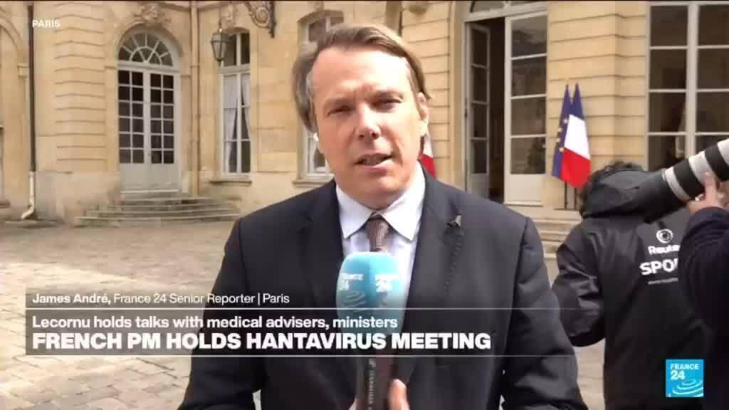 Video thumbnail for Hantavirus: French PM Lecornu holds talks with medical advisers, ministers