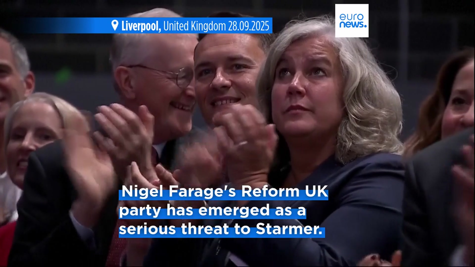 'Video thumbnail for Keir Starmer urges Labour Party unity to fend off Nigel Farage's Reform UK threat'