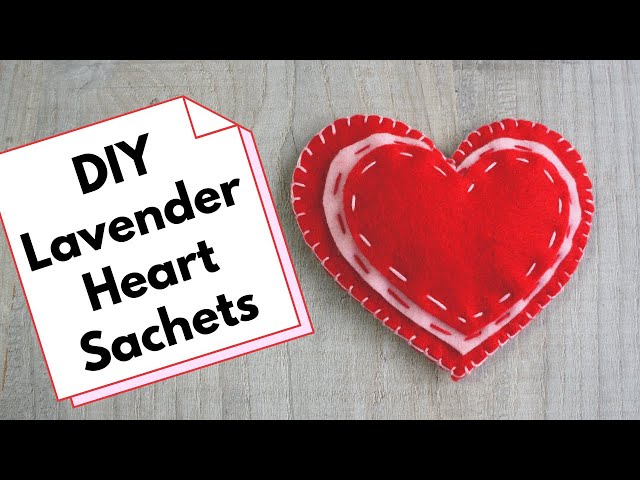 'Video thumbnail for HOW TO MAKE LAVENDER BAG HEARTS - with link to free template'