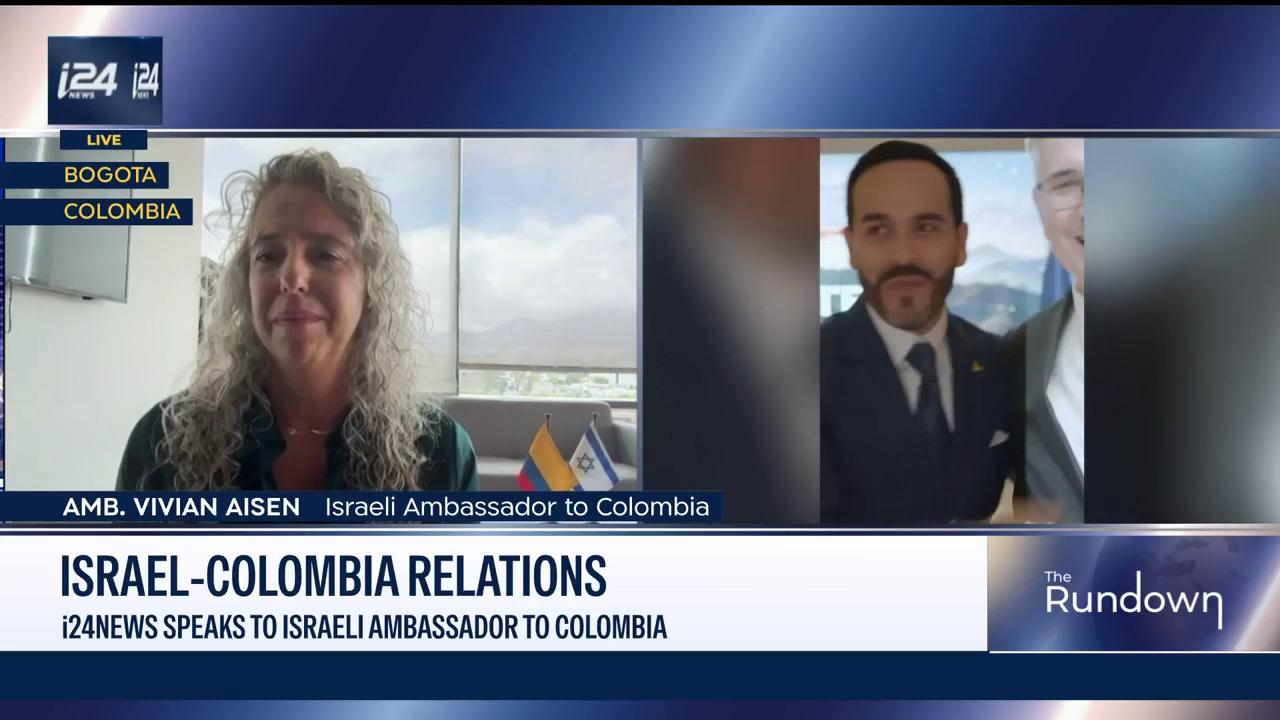 Video thumbnail for i24NEWS speaks to Israeli Ambassador to Colombia, Vivian Aisen