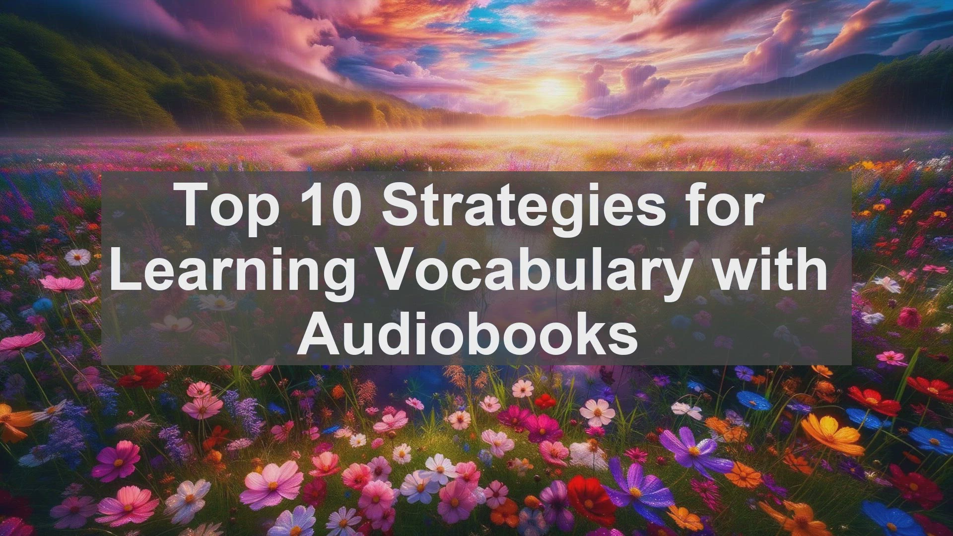 'Video thumbnail for Top 10 Strategies for Learning Vocabulary with Audiobooks'