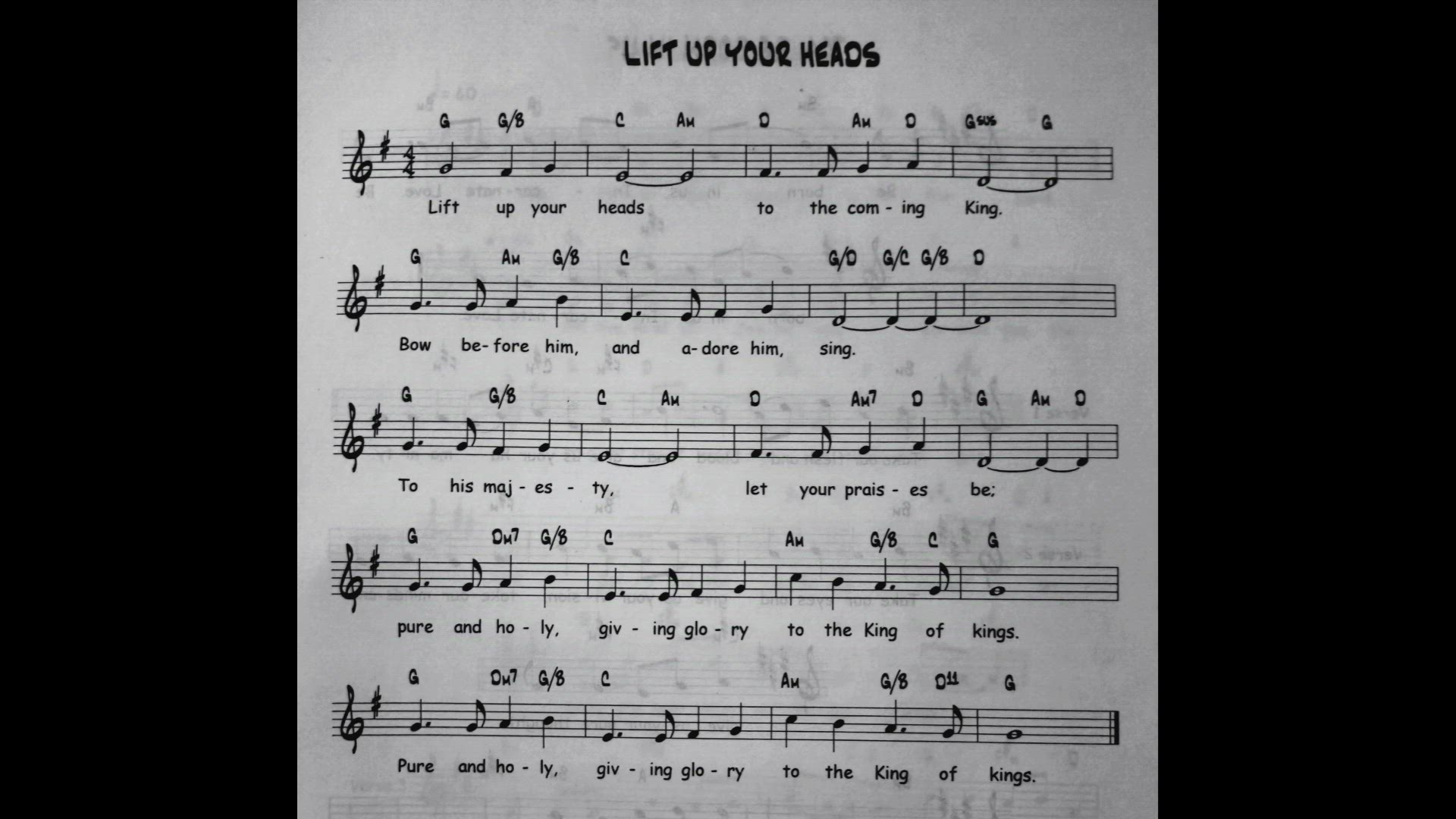 'Video thumbnail for Lift Up Your Heads - Catholic Mass Song Sheet Music'