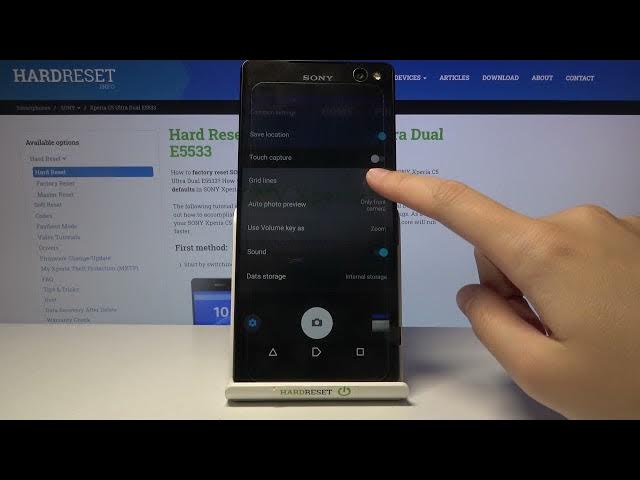 Video thumbnail for Turn On/Off Orientation Lines – SONY Xperia C5 and Camera Gridlines Feature