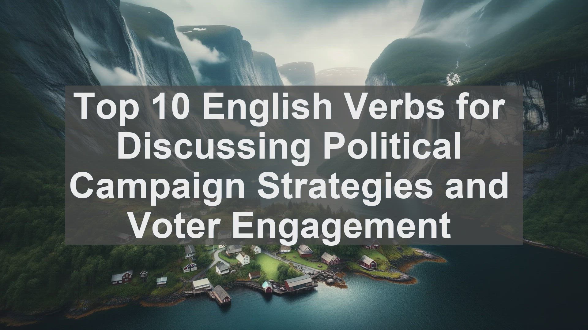 'Video thumbnail for Top 10 English Verbs for Discussing Political Campaign Strategies and Voter Engagement'
