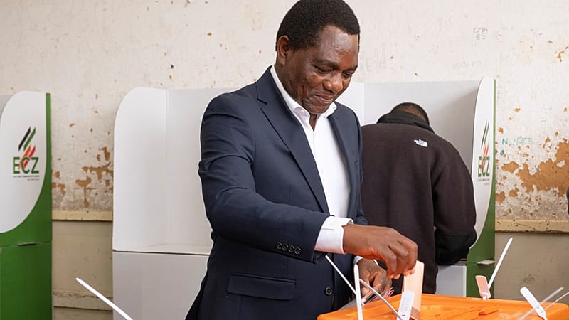 Video thumbnail for Zambia's Hichilema wins re-election with 60% of vote