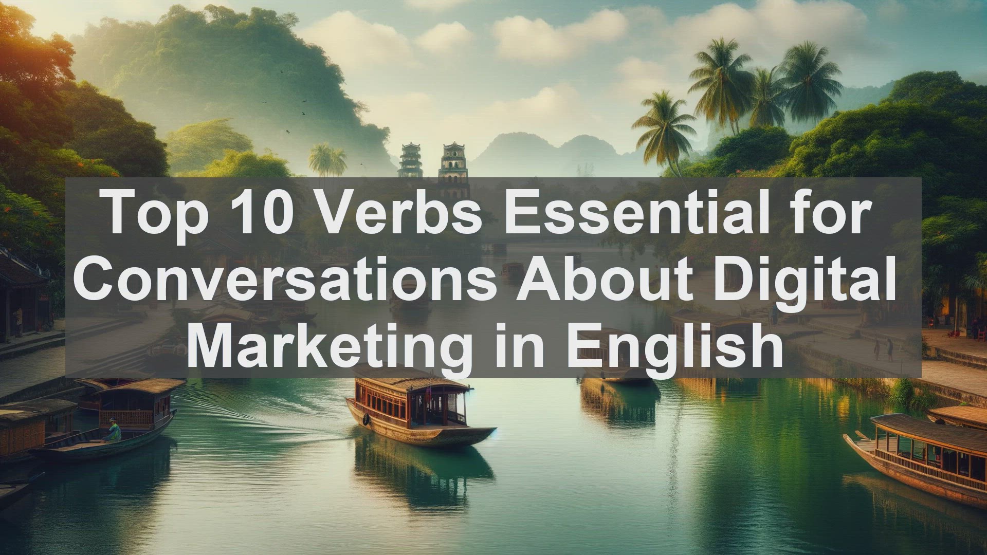 'Video thumbnail for Top 10 Verbs Essential for Conversations About Digital Marketing in English'