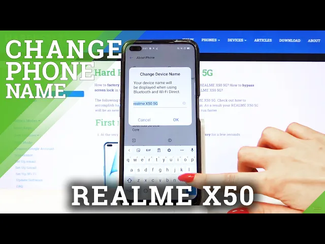 Video thumbnail for How to Change Name of Realme X50 5G – Rename Smartphone