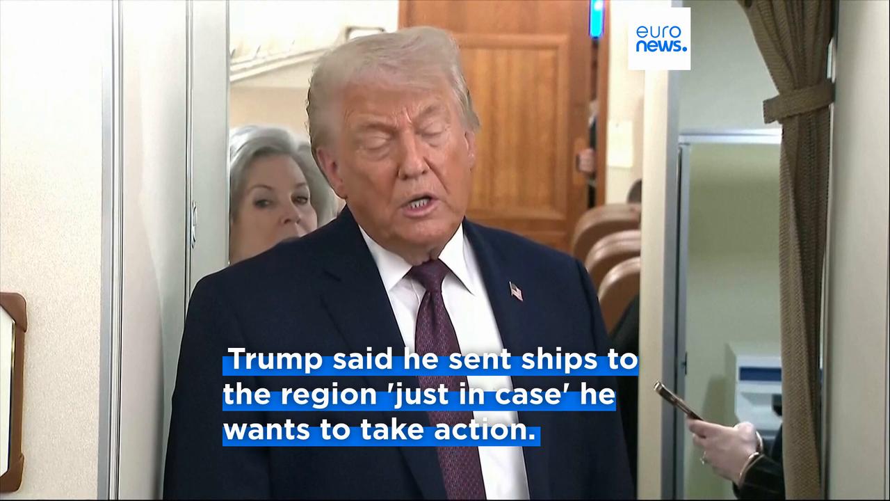 Video thumbnail for Iranian authorities unveil new billboard in Tehran warning US against taking military action