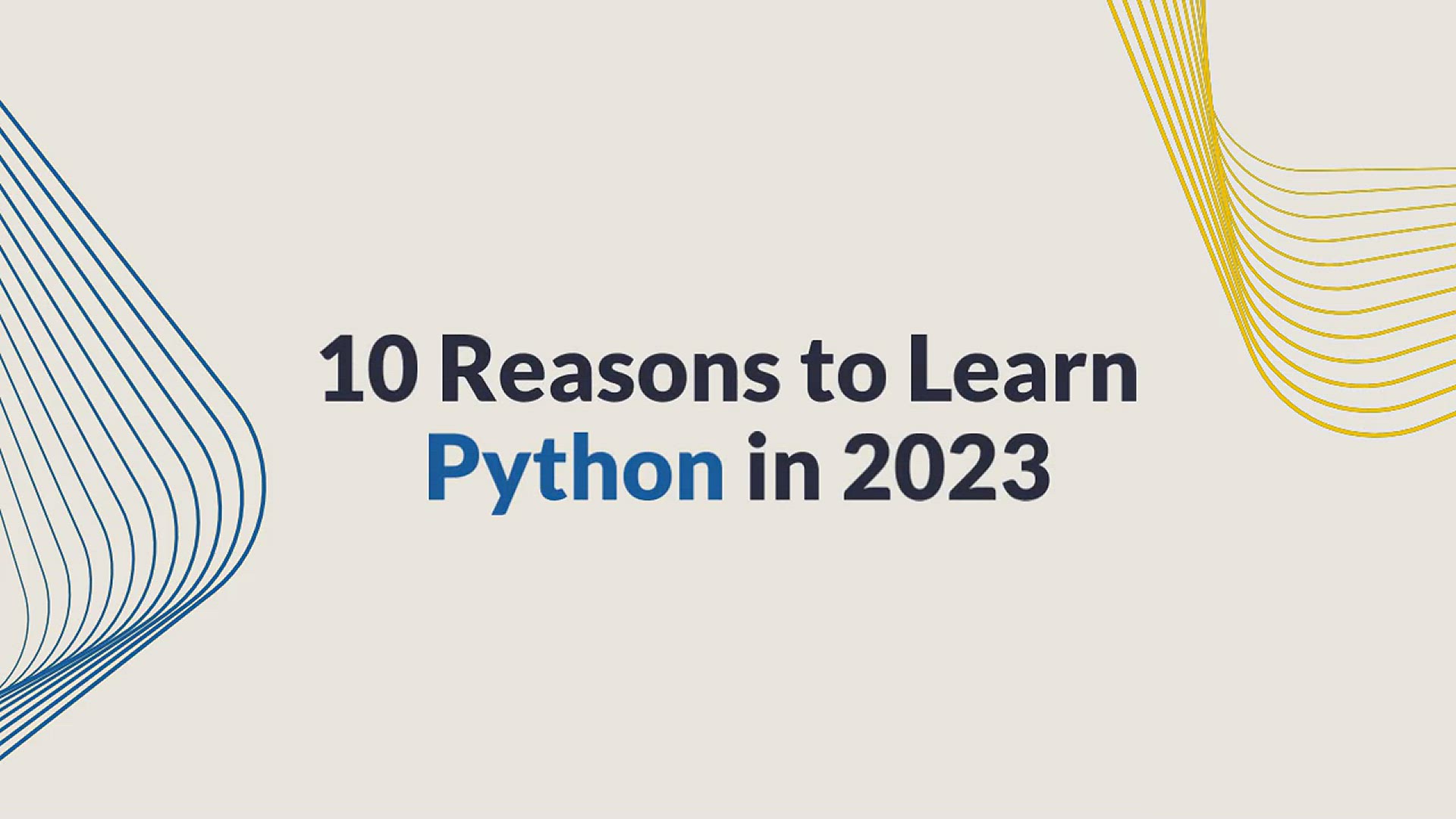 'Video thumbnail for 10 reasons to learn Python in 2023'