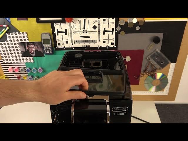 Video thumbnail for How to Refill Coffee Beans in DELONGHI Dinamica Ecam 350.55 Coffee Maker - Coffee Beans Container