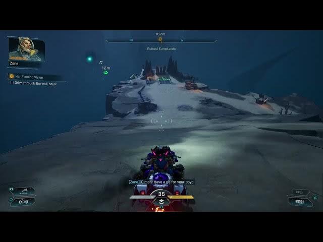 Video thumbnail for Borderlands 4 - Unpaid Tab: Meet Zane at Cliffside "Walk To a Catch-a-Ride" | Drive Through The Wall