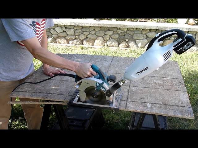 Video thumbnail for Makita circular saw cordless dust extraction mod