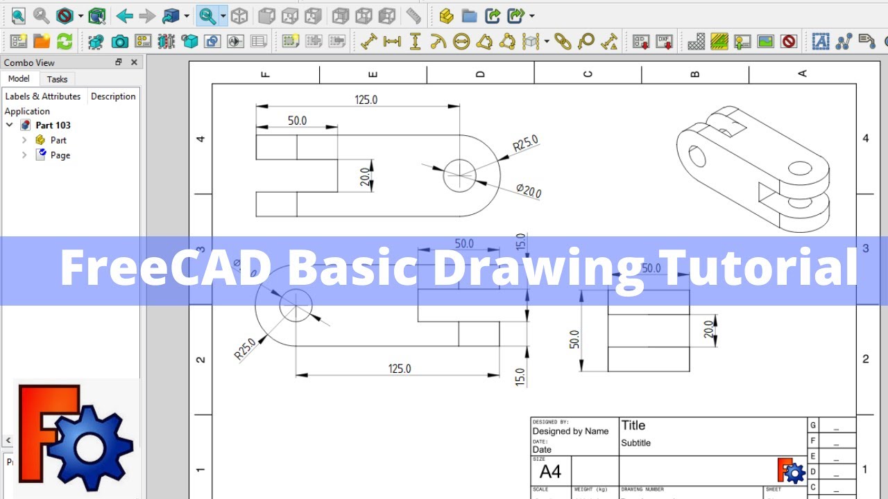 'Video thumbnail for FreeCAD Basic Drawing Tutorial 01| FreeCAD Tutorial | FreeCAD Beginner Tutorial | Mechnexus |'