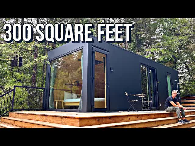 Video thumbnail for I Finally got to see the 300 Square Foot PREFAB HOME Designed for Full Time Living