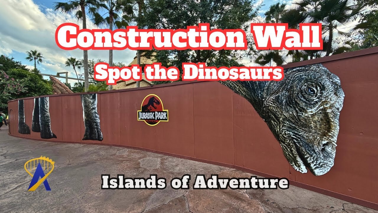 Video thumbnail for Jurassic Park River Adventure Construction Wall - Can You Name All The Dinosaurs?