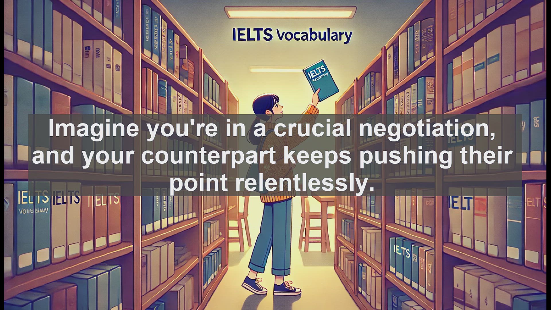 'Video thumbnail for 5000 Must Know IELTS 8.0 Vocabulary - Understanding 'Insistent': A Key Word for IELTS Success'
