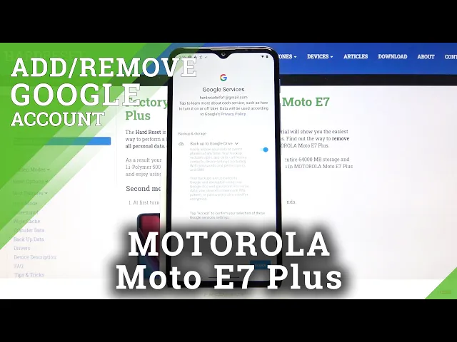 Video thumbnail for How to Manage Google Account in Motorola Moto E7 Plus – Remove or Add Google Account