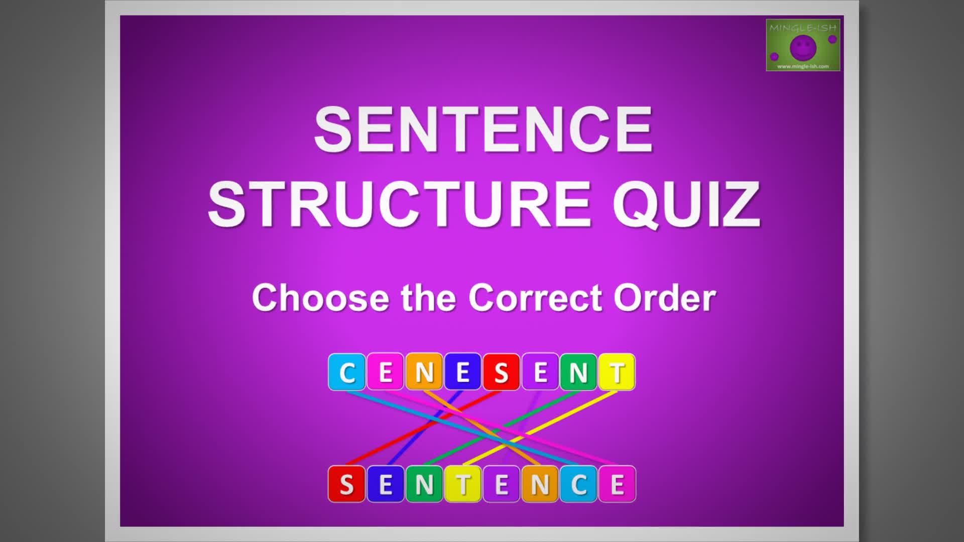 Video thumbnail for Sentence Structure Quiz - Choose the Correct Order #2