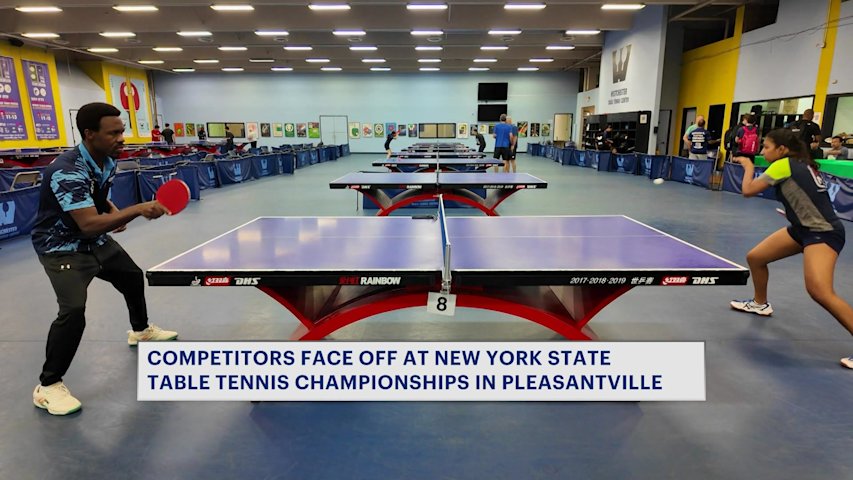 Video thumbnail for New York's top table tennis players compete for state championship titles in Pleasantville