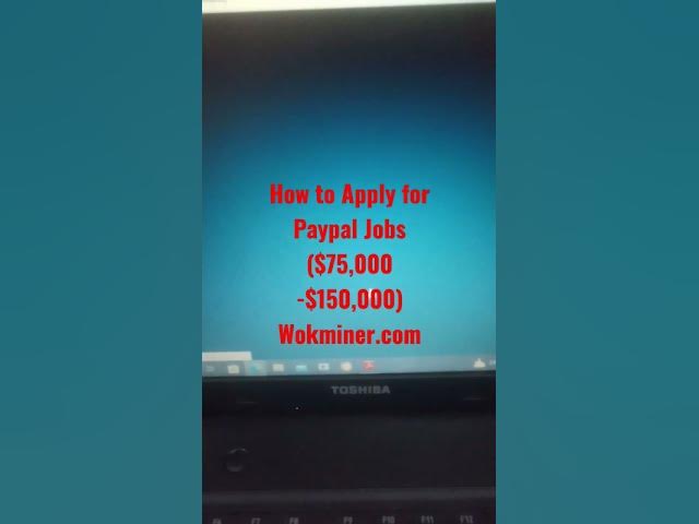 'Video thumbnail for How to apply for paypal jobs - ($75,000 to $150,000) #paypal #jobs #jobsearch #paypaljobs #job'