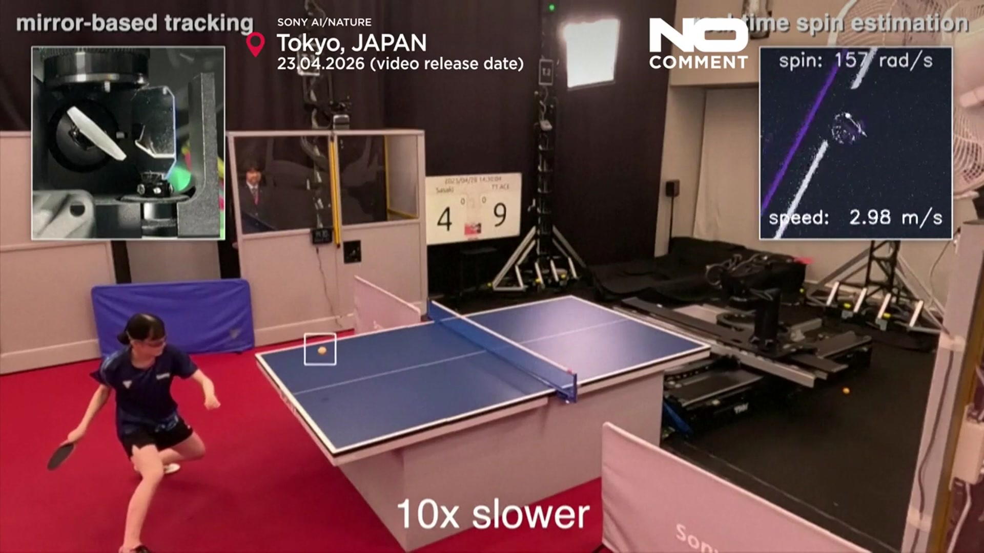 Video thumbnail for A robot Sony built with AI is defeating human pros at table tennis