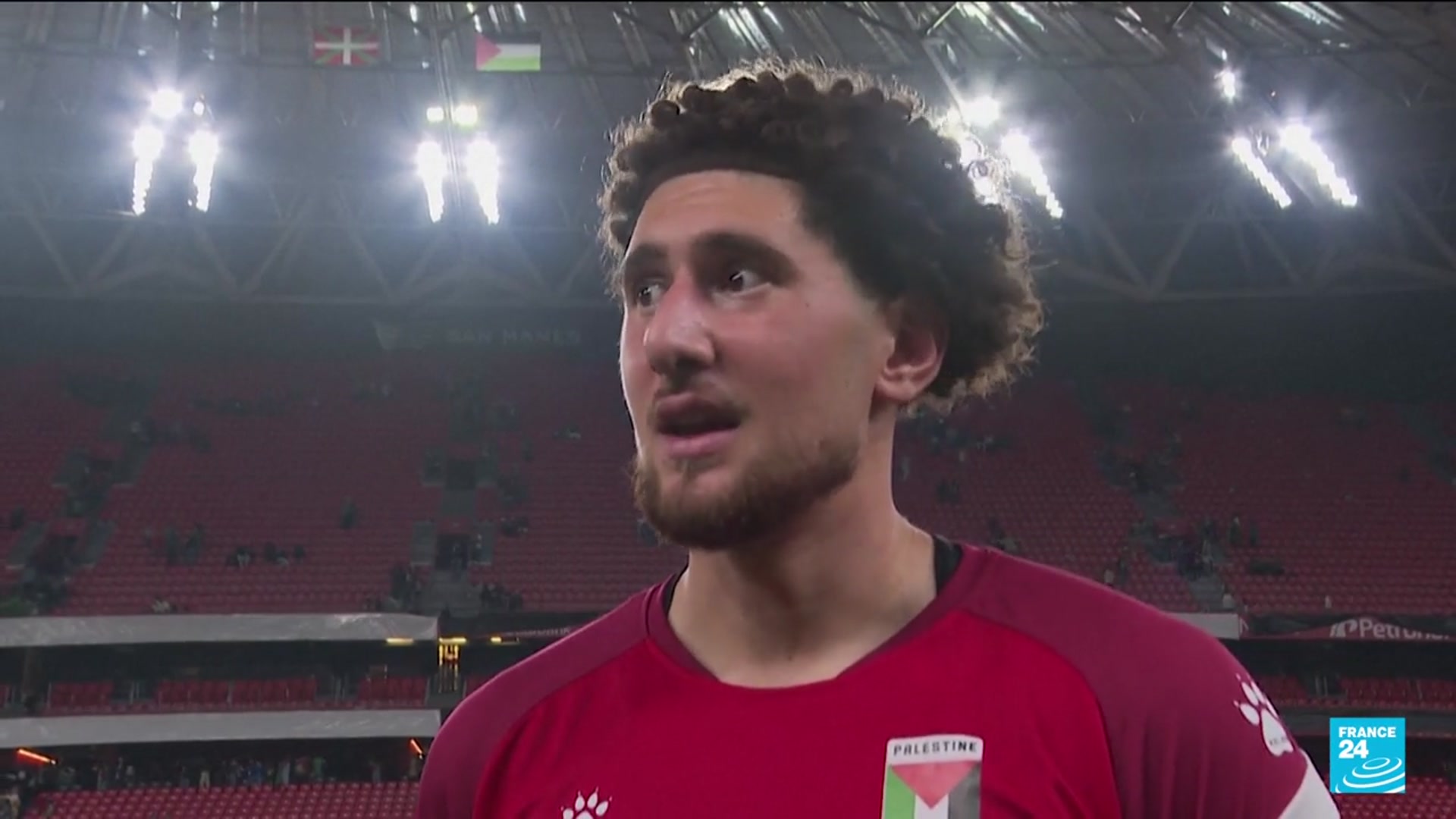 'Video thumbnail for Palestinian national football team on a 'mission' for peace in Spain visit'