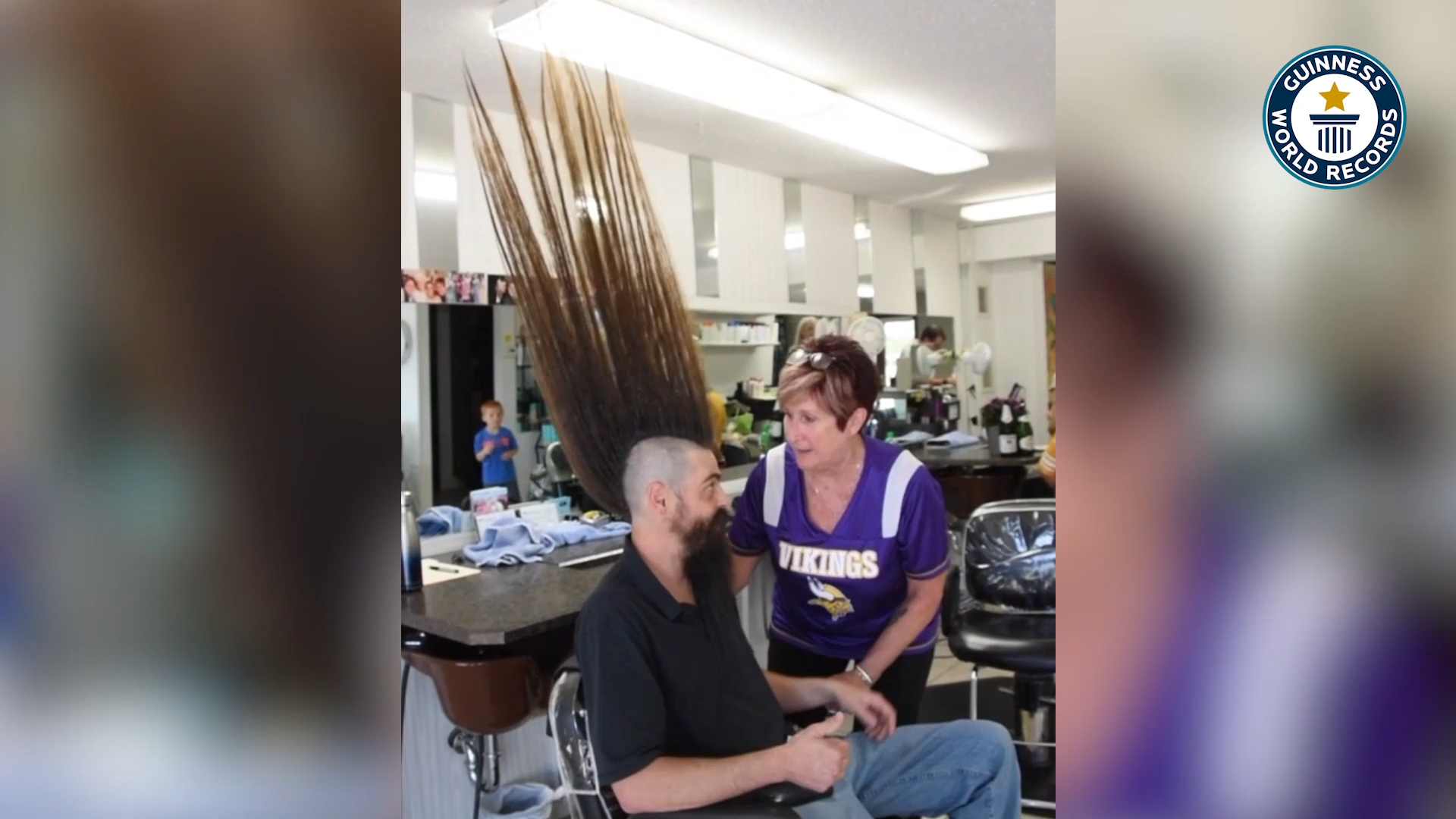 'Video thumbnail for Mohawk marvel, Joe Grisamore's record-setting hairstyle'