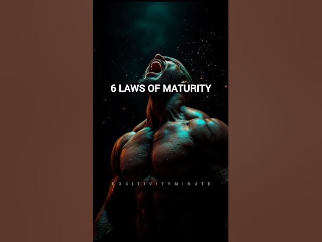 Video thumbnail for 6 Laws of Maturity 👇💯 Subscribe My chanel #motivation #positivity #positivevibes