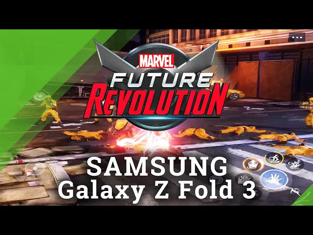Video thumbnail for Samsung Galaxy Z Fold 3 Marvel Future Revolution Gameplay (Screen Record) - FPS Checkup