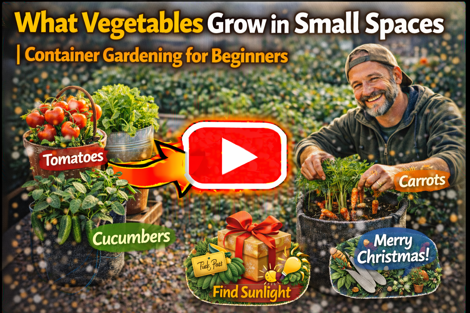 Video thumbnail for What Vegetables Grow in Small Spaces | Container Gardening for Beginners