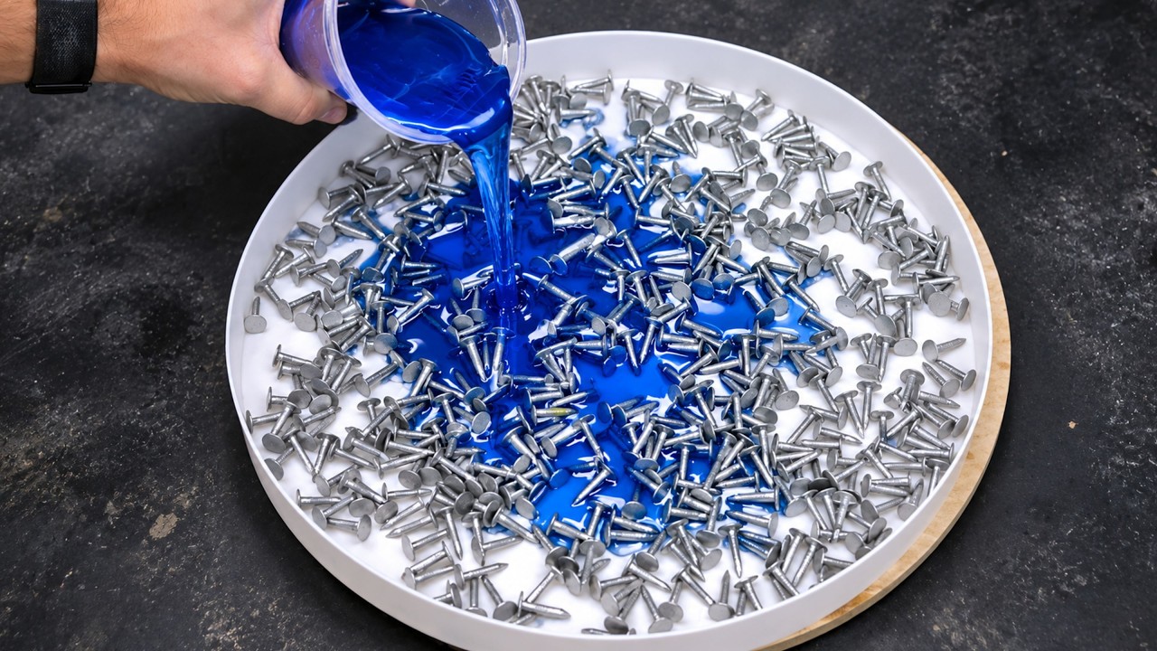Video thumbnail for What Happens When You Turn Hundreds of Nails in Epoxy Resin?