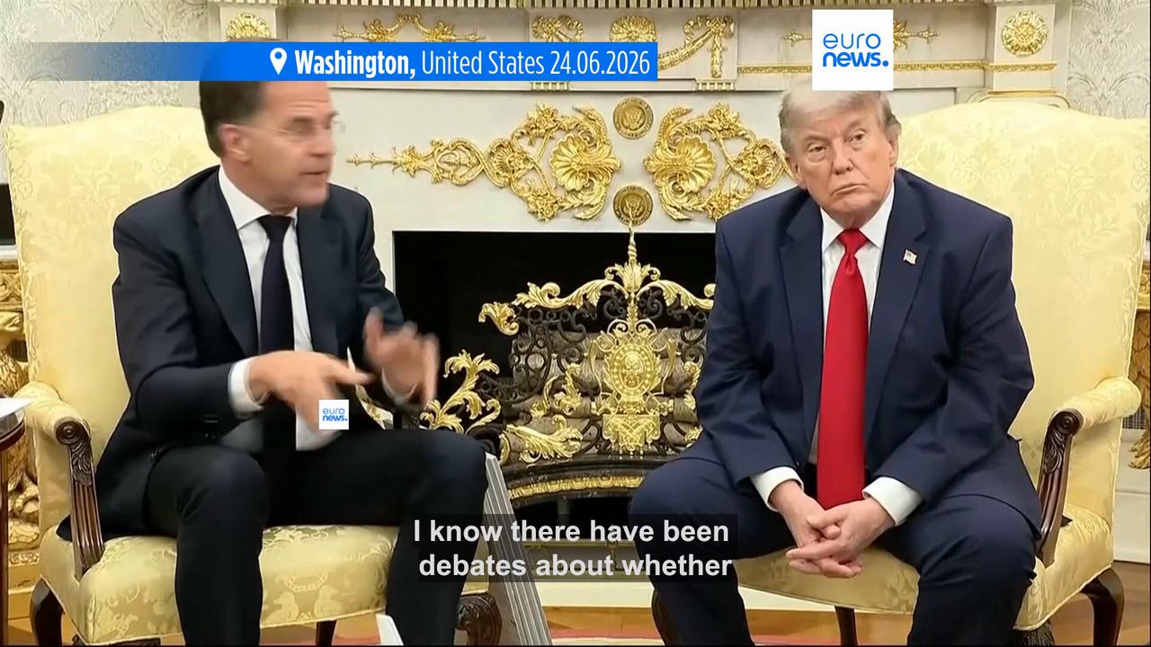 Video thumbnail for NATO chief Rutte defends allies as Trump says he was 'let down' on Iran