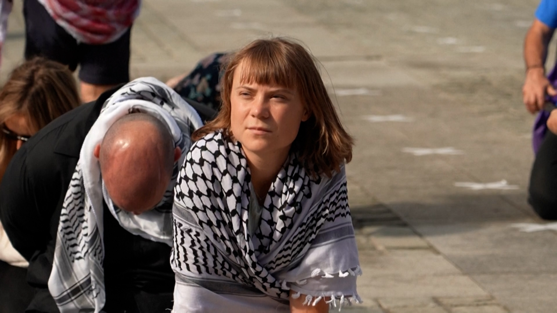 Video thumbnail for Greta Thunberg joins Brussels protest against Israel