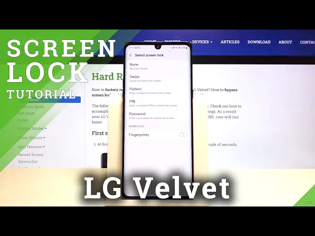 Video thumbnail for How to Change Screen Lock on LG VELVET – Set Up Screen Lock Method