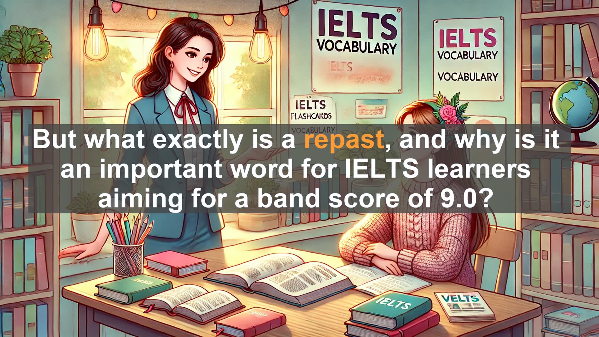 'Video thumbnail for 2000 Must Know IELTS 9.0 Vocabulary - What is a Repast? Elevate Your IELTS Vocabulary'