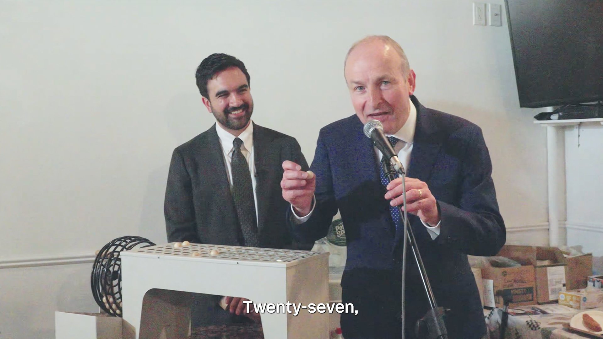 Video thumbnail for Mamdani, Irish PM play bingo, ‘split the G’ in New York