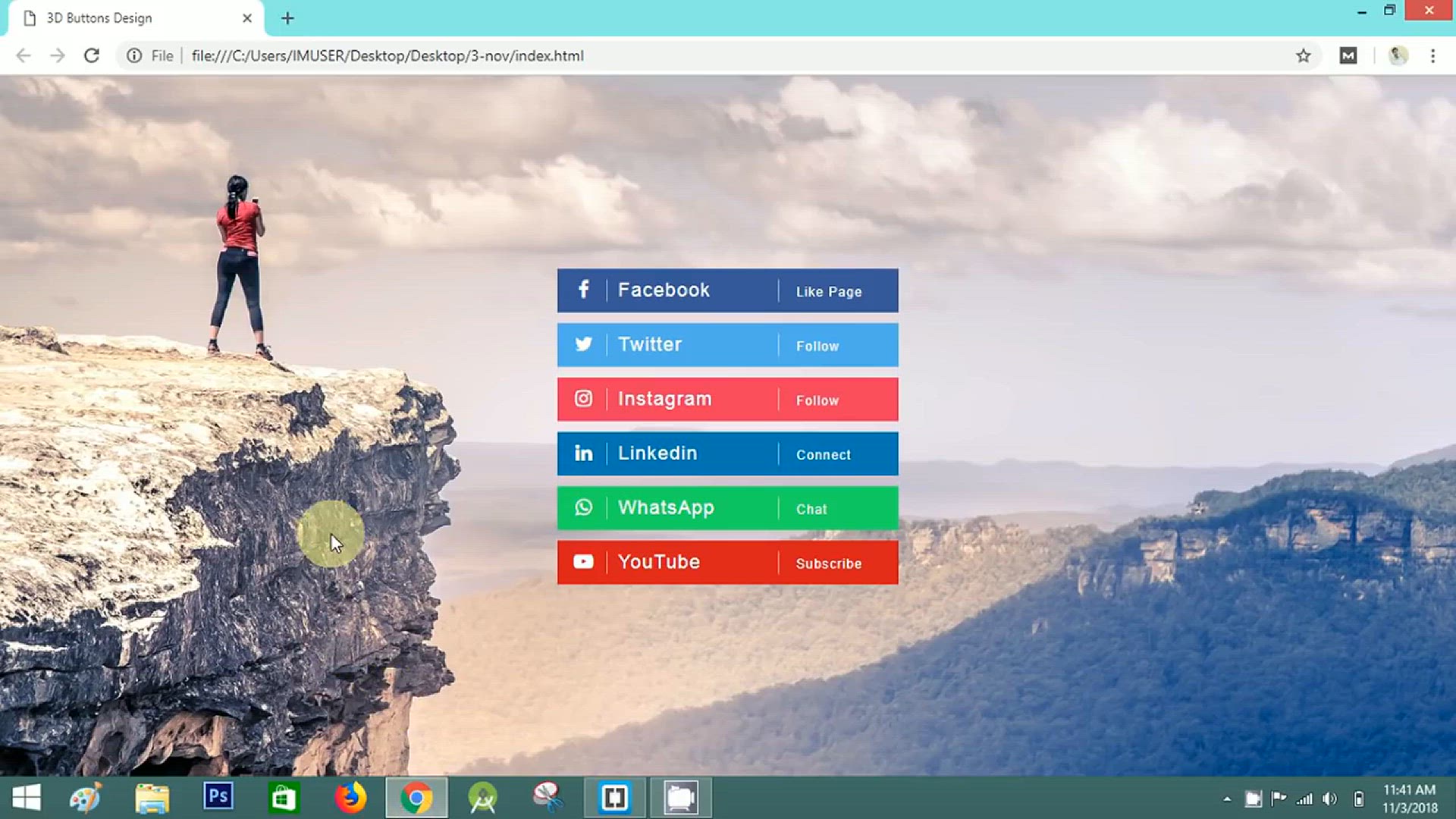 'Video thumbnail for How To Make Soial Media Buttons In HTML And CSS _ Social Media Icons Design'