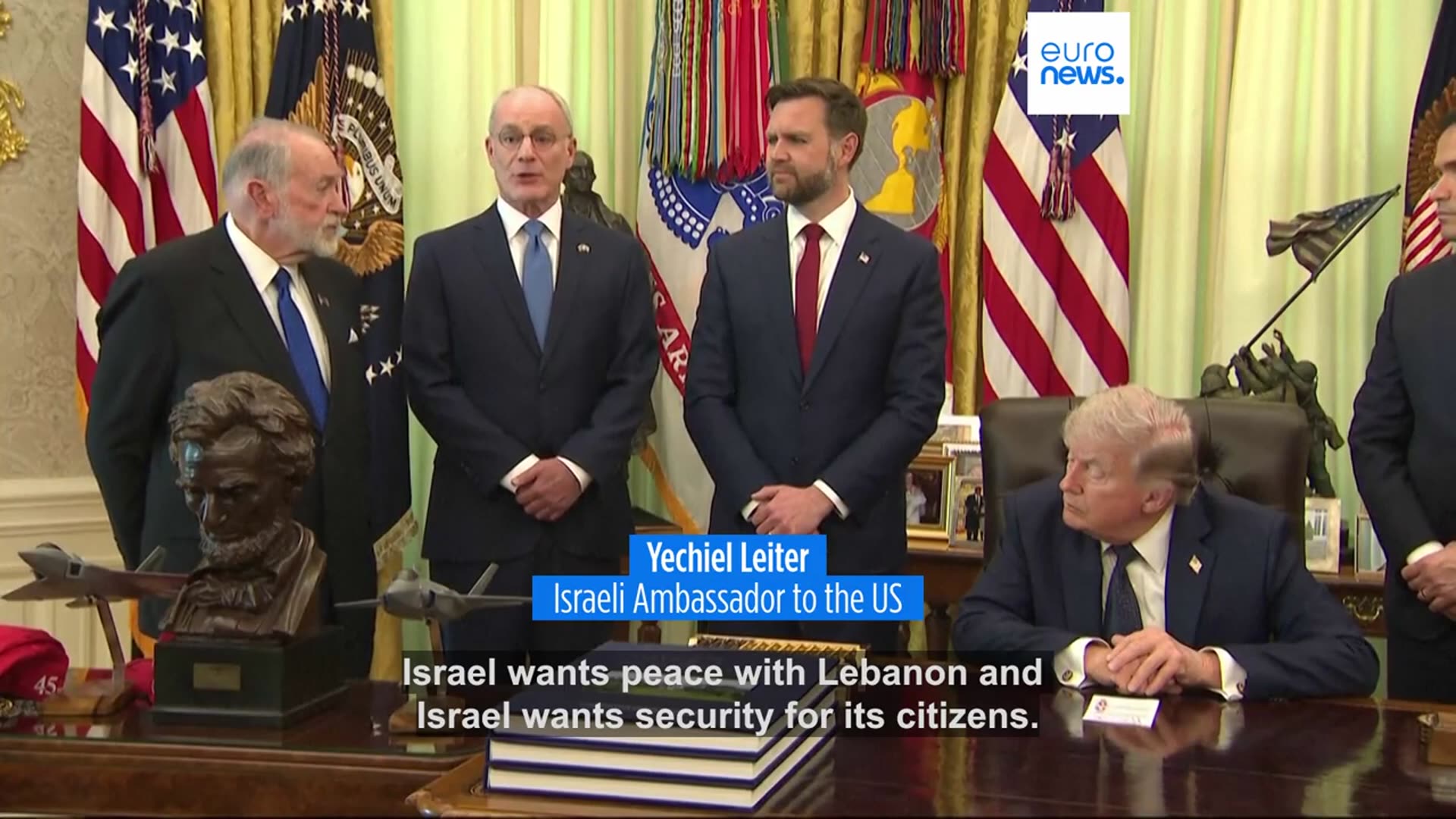 Video thumbnail for Israel-Hezbollah ceasefire extended by three weeks, Trump says