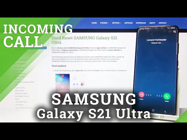 Video thumbnail for Samsung Galaxy S21 Ultra -  Incoming Call Presentation * Telegram *