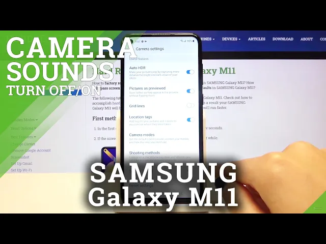 Video thumbnail for How to Mute Camera Shutter Sound in Samsung Galaxy M11 – Manage Camera Sounds